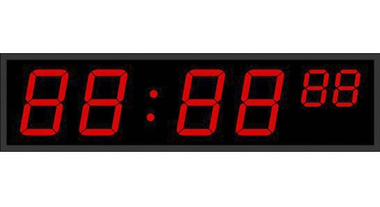 Электронные офисные часы-календарь Р-100х4_057х2b