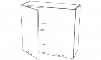 Шкаф навесной 2 гл.дв, 800*320*720 мм, ЛДСП или стекло