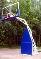 Стойка баскетбольная мобильная складная с гидравлическим механизмом, массовая. Вынос 1.6 м