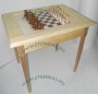 Стол шахматный светлый 720х720х720мм. с фигурами (простые ножки)