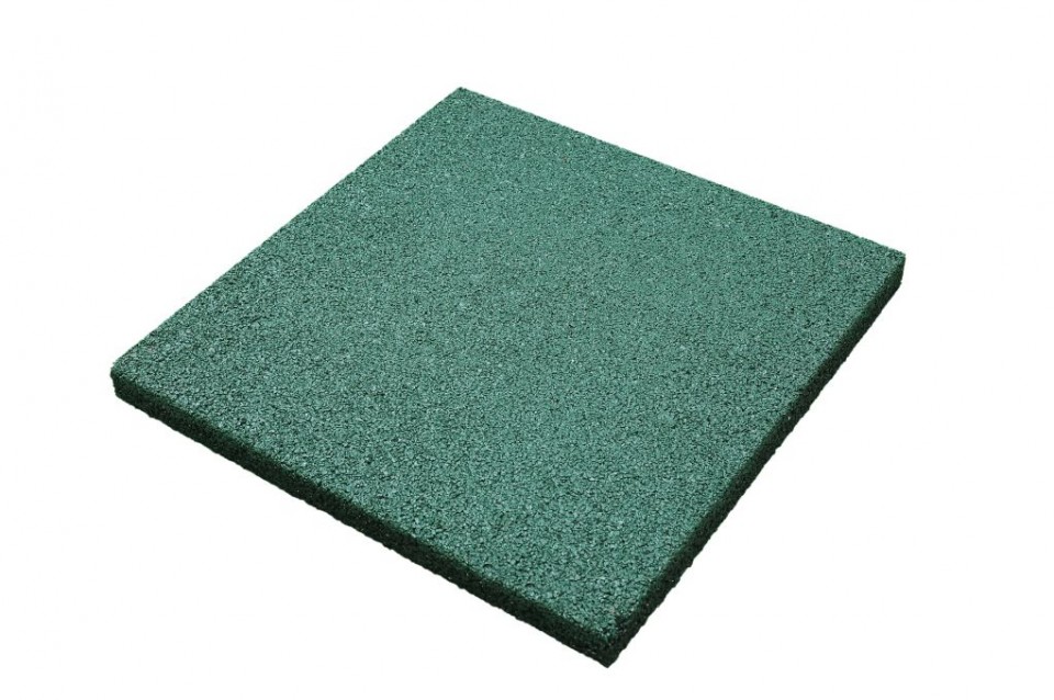 Плитка из резиновой крошки, Зелень 500х500х40 мм, 1 шт.