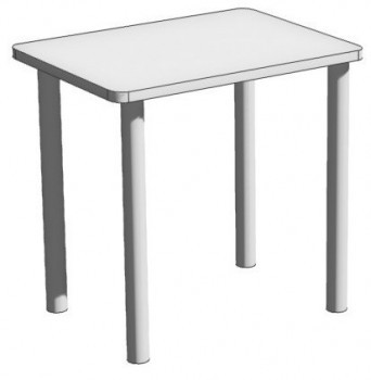 Стол обеденный со скругленными углами, 800*600*750 мм