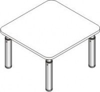 Стол квадратный одноместный, 700*700*340-580 мм, столешница МДФ