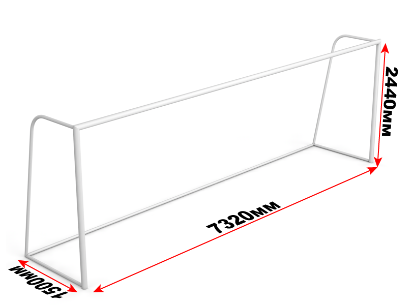 Ворота футбольные 7.32х2.44. Габариты футбольных ворот стандарт. Ворота футбольные 7,32х2,44 схема. Стандартные футбольные ворота.