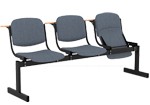 Блок стульев 3-местный, мягкий, откидной,  лекционный, 1800*560*460, 800 мм