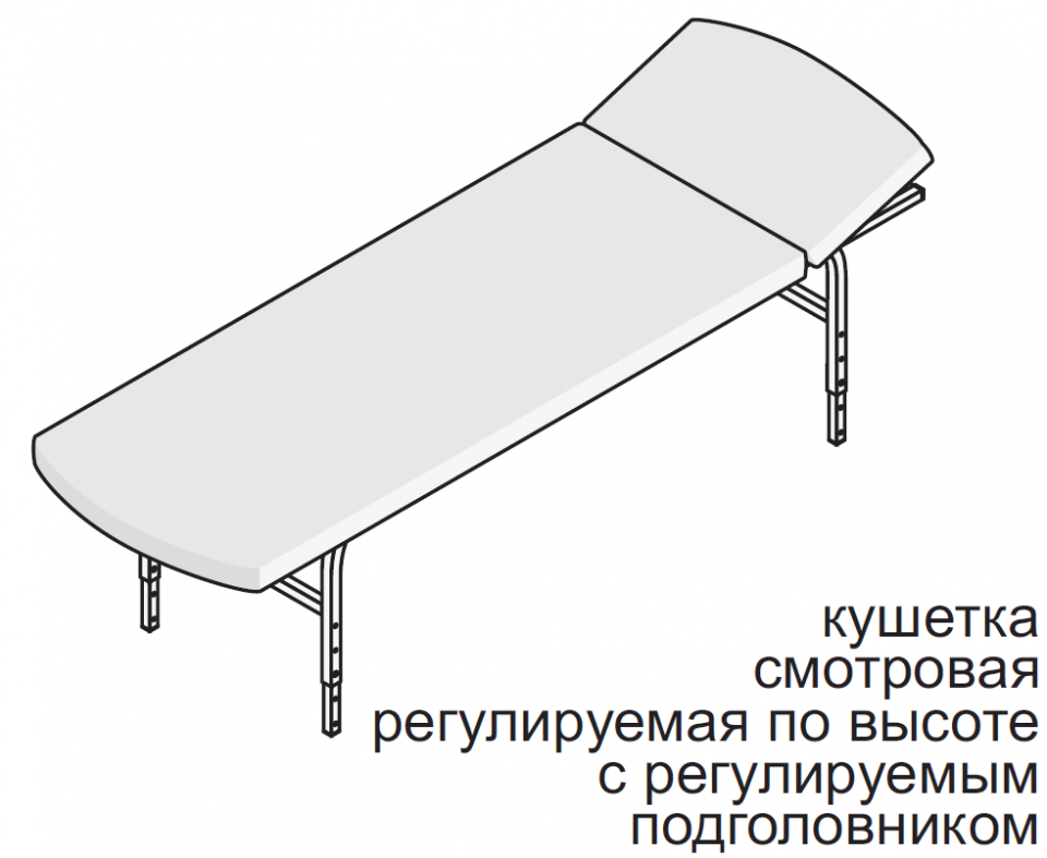 Кушетка смотровая с подголовником